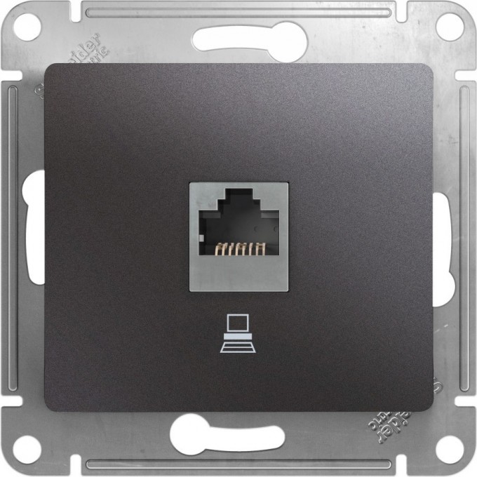 Розетка компьютерная SCHNEIDER ELECTRIC GLOSSA RJ45, кат.5E, механизм, ГРАФИТ GSL001381K Розетка компьютерная SCHNEIDER ELECTRIC GLOSSA RJ45, кат.5E, механизм, ГРАФИТ GSL001381K