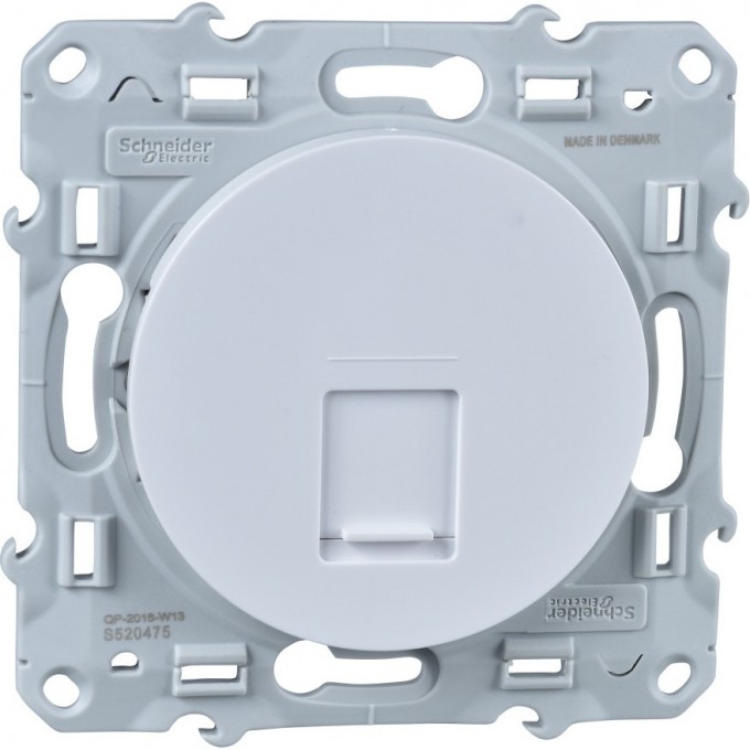 Розетка компьютерная SCHNEIDER ELECTRIC ODACE RJ45 infraplus, неэкранированный кабель, кат. 6е, БЕЛЫЙ S52R475 Розетка компьютерная SCHNEIDER ELECTRIC ODACE RJ45 infraplus, неэкранированный кабель, кат. 6е, БЕЛЫЙ S52R475