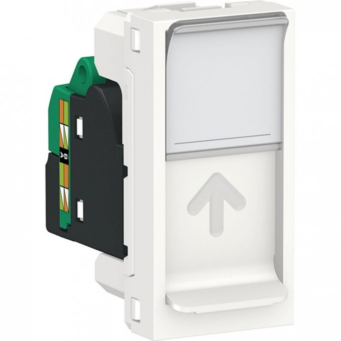Розетка компьютерная SCHNEIDER ELECTRIC UNICA MODULAR, RJ45, одиночная, кат. 5е UTP, 1 модуль,белый NU341018 Розетка компьютерная SCHNEIDER ELECTRIC UNICA MODULAR, RJ45, одиночная, кат. 5е UTP, 1 модуль,белый NU341018