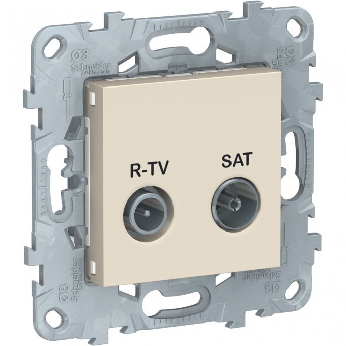 Розетка R-TV/SAT SCHNEIDER ELECTRIC UNICA NEW, одиночная, бежевый NU545444 Розетка R-TV/SAT SCHNEIDER ELECTRIC UNICA NEW, одиночная, бежевый NU545444