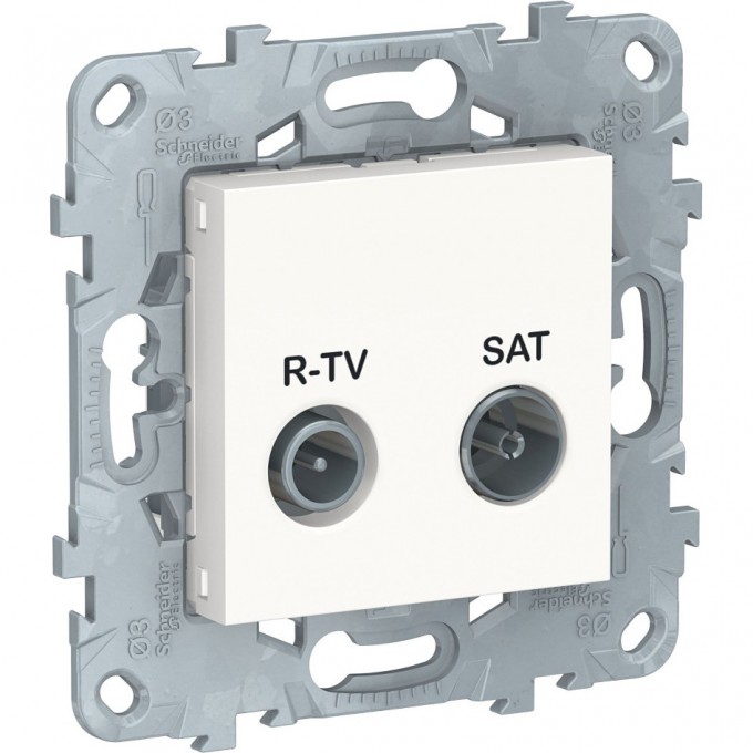 Розетка R-TV/SAT SCHNEIDER ELECTRIC UNICA NEW, одиночная, белый NU545418 Розетка R-TV/SAT SCHNEIDER ELECTRIC UNICA NEW, одиночная, белый NU545418