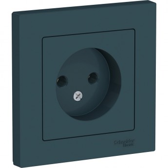 Розетка SCHNEIDER ELECTRIC ATLASDESIGN без заземления, в сборе, изумруд