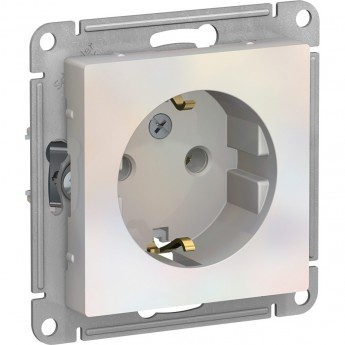 Розетка SCHNEIDER ELECTRIC ATLASDESIGN с заземлением, cмеханизм, жемчуг