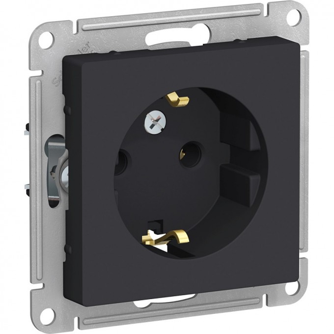 Розетка SCHNEIDER ELECTRIC ATLASDESIGN с заземлением, cмеханизм, карбон ATN001043 Розетка SCHNEIDER ELECTRIC ATLASDESIGN с заземлением, cмеханизм, карбон ATN001043