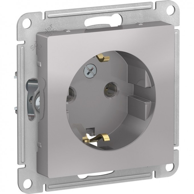 Розетка SCHNEIDER ELECTRIC ATLASDESIGN с заземлением, механизм, алюминий ATN000343 Розетка SCHNEIDER ELECTRIC ATLASDESIGN с заземлением, механизм, алюминий ATN000343