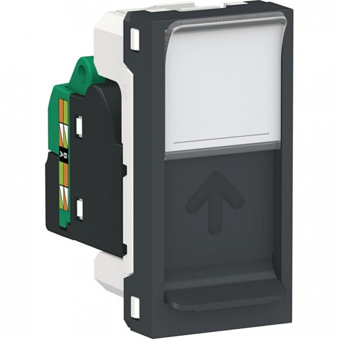 Розетка SCHNEIDER ELECTRIC UNICA MODULAR компьютерная,RJ45,одиночная, кат. 5е UTP,1 модуль, антрацит NU341054 Розетка SCHNEIDER ELECTRIC UNICA MODULAR компьютерная,RJ45,одиночная, кат. 5е UTP,1 модуль, антрацит NU341054