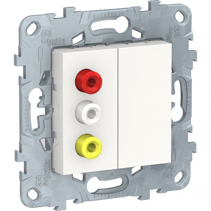 Розетка SCHNEIDER ELECTRIC UNICA NEW, 3 RCA, белый NU543118 Розетка SCHNEIDER ELECTRIC UNICA NEW, 3 RCA, белый NU543118