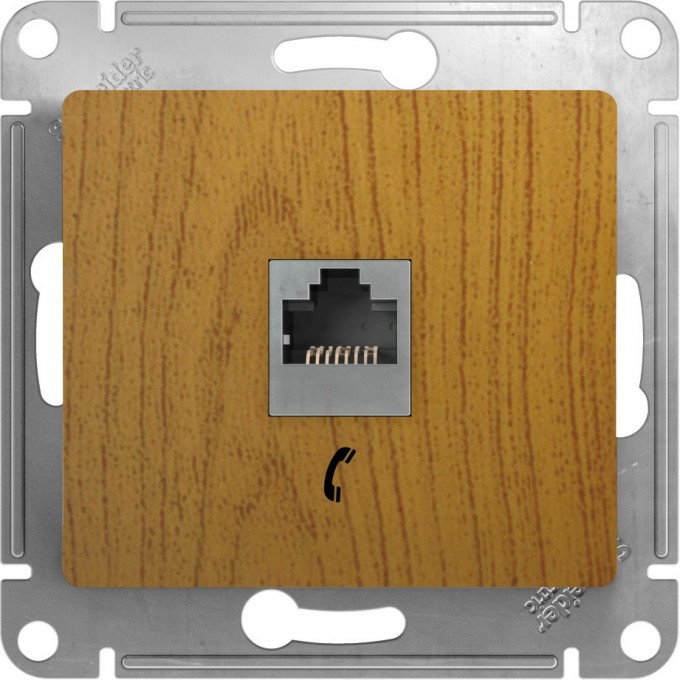 Розетка телефонная SCHNEIDER ELECTRIC GLOSSA RJ11, ДЕРЕВО ДУБ GSL000581T Розетка телефонная SCHNEIDER ELECTRIC GLOSSA RJ11, ДЕРЕВО ДУБ GSL000581T