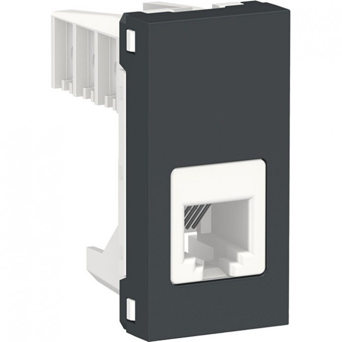 Розетка телефонная SCHNEIDER ELECTRIC UNICA MODULAR, RJ12, одиночная, 1 модуль, антрацит NU349154 Розетка телефонная SCHNEIDER ELECTRIC UNICA MODULAR, RJ12, одиночная, 1 модуль, антрацит NU349154