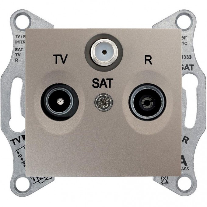 Розетка TV/R/SAT SCHNEIDER ELECTRIC SEDNA оконечная, 1dB, титан SDN3501368 Розетка TV/R/SAT SCHNEIDER ELECTRIC SEDNA оконечная, 1dB, титан SDN3501368