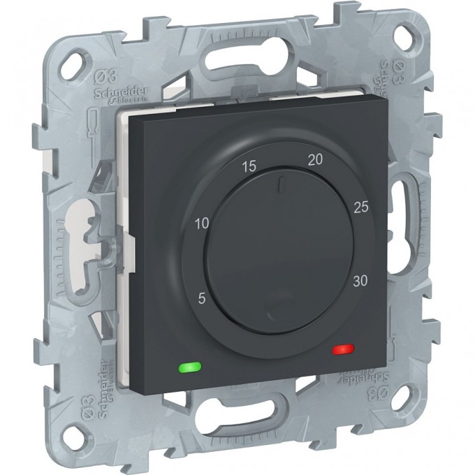 Термостат электронный SCHNEIDER ELECTRIC UNICA NEW, 8А, встроенный термодатчик, антрацит NU550154 Термостат электронный SCHNEIDER ELECTRIC UNICA NEW, 8А, встроенный термодатчик, антрацит NU550154