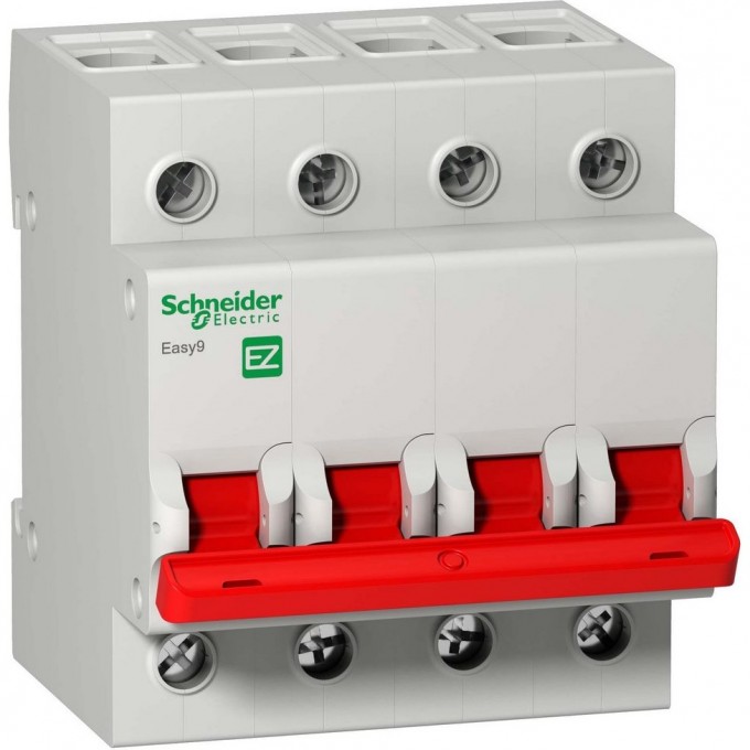 Выключатель нагрузки SCHNEIDER ELECTRIC EASY9 (модульный рубильник) 4П 80А 400В =S= EZ9S16480 Выключатель нагрузки SCHNEIDER ELECTRIC EASY9 (модульный рубильник) 4П 80А 400В =S= EZ9S16480