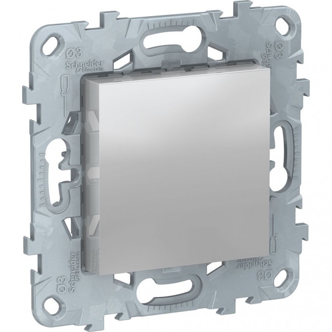 Заглушка SCHNEIDER ELECTRIC UNICA NEW 45х45, алюминий NU586630 Заглушка SCHNEIDER ELECTRIC UNICA NEW 45х45, алюминий NU586630
