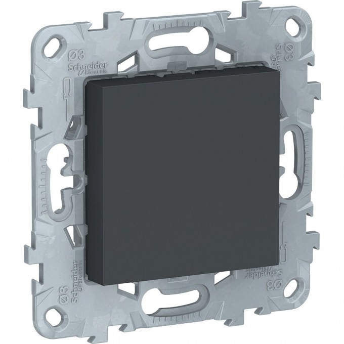 Заглушка SCHNEIDER ELECTRIC UNICA NEW 45х45, антрацит NU586654 Заглушка SCHNEIDER ELECTRIC UNICA NEW 45х45, антрацит NU586654