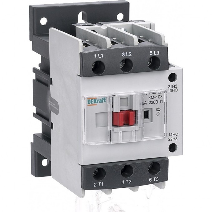 Контактор SCHNEIDER ELECTRIC DEKRAFT 150А 220В АС3 1НО+1НЗ КМ-103 22152DEK Контактор SCHNEIDER ELECTRIC DEKRAFT 150А 220В АС3 1НО+1НЗ КМ-103 22152DEK