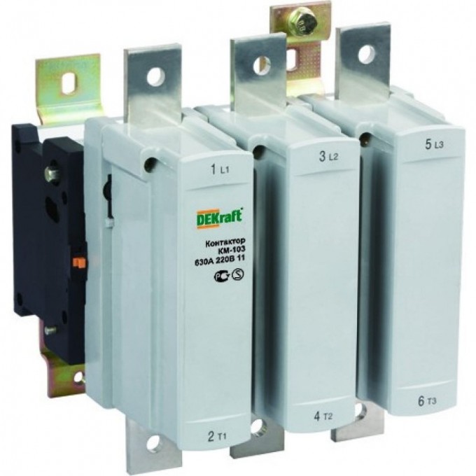 Контактор SCHNEIDER ELECTRIC DEKRAFT 630А 220В АС3 1НО+1НЗ КМ-103 22166DEK Контактор SCHNEIDER ELECTRIC DEKRAFT 630А 220В АС3 1НО+1НЗ КМ-103 22166DEK