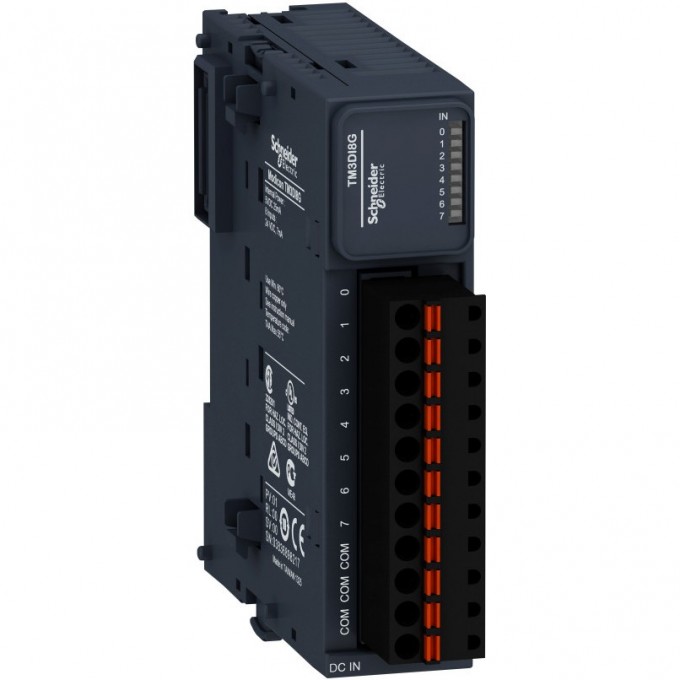 Дискретный модуль расширения SCHNEIDER ELECTRIC MODICON ТМ3 8 входов, пружинные клеммы TM3DI8G Дискретный модуль расширения SCHNEIDER ELECTRIC MODICON ТМ3 8 входов, пружинные клеммы TM3DI8G
