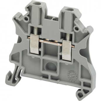 Клеммник винтовой проходной SCHNEIDER ELECTRIC LINERGY, сечением провода 2,5ММ2, 2 точки подключения, серый