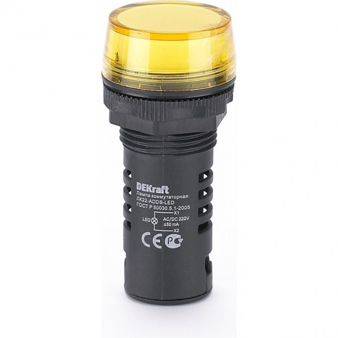Лампа сигнальная SCHNEIDER ELECTRIC DEKRAFT ADDS 22 мм LED жел. 220В AC/DC ЛK-22 DEKraft 25120DEK Лампа сигнальная SCHNEIDER ELECTRIC DEKRAFT ADDS 22 мм LED жел. 220В AC/DC ЛK-22 DEKraft 25120DEK