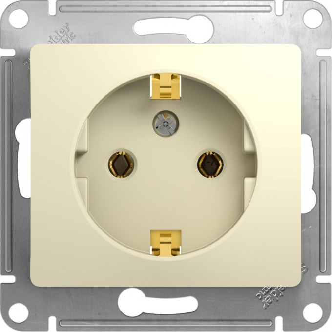 Розетка SCHNEIDER ELECTRIC GLOSSA с заземлением, механизм, бежевый GSL000243 Розетка SCHNEIDER ELECTRIC GLOSSA с заземлением, механизм, бежевый GSL000243