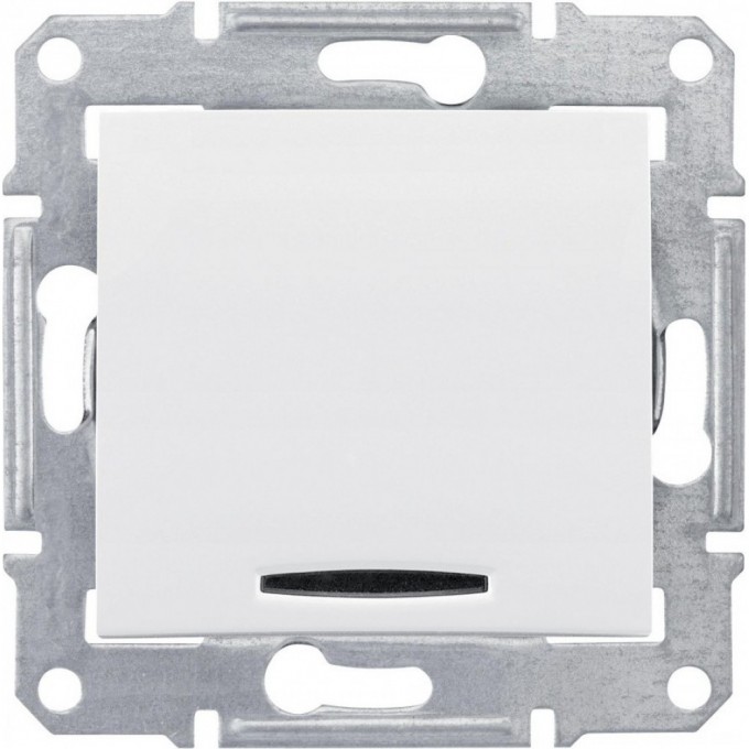 Переключатель 1-клавишный SCHNEIDER ELECTRIC SEDNA с синей подсветкой, сх.6а, 10А, 250В, белый SDN1500121 Переключатель 1-клавишный SCHNEIDER ELECTRIC SEDNA с синей подсветкой, сх.6а, 10А, 250В, белый SDN1500121