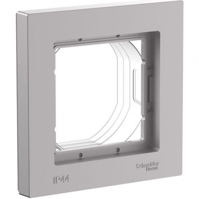 Рамка 1-постовая SCHNEIDER ELECTRIC ATLASDESIGN AQUA IP44 алюминий, ATN440301 Рамка 1-постовая SCHNEIDER ELECTRIC ATLASDESIGN AQUA IP44 алюминий, ATN440301