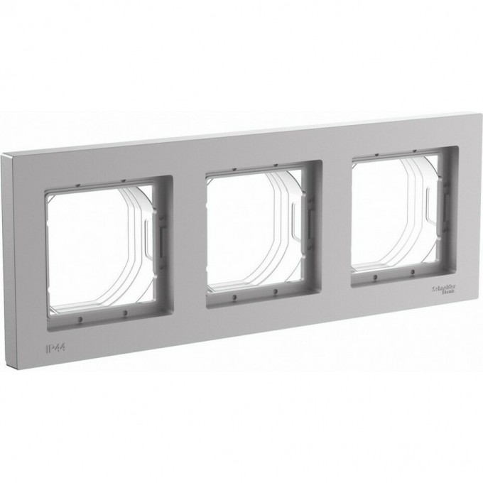 Рамка 3-поста SCHNEIDER ELECTRIC ATLASDESIGN AQUA IP44 алюминий ATN440303 Рамка 3-поста SCHNEIDER ELECTRIC ATLASDESIGN AQUA IP44 алюминий ATN440303