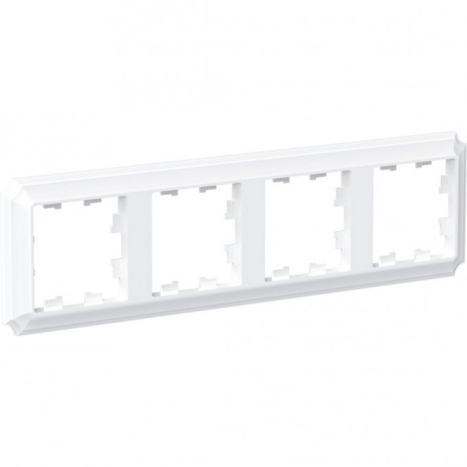Рамка SCHNEIDER ELECTRIC ATLASDESIGN ANTIQUE 4-постовая универсальная белый ATN100104 Рамка SCHNEIDER ELECTRIC ATLASDESIGN ANTIQUE 4-постовая универсальная белый ATN100104