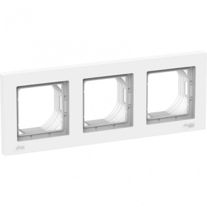 Рамка SCHNEIDER ELECTRIC ATLASDESIGN AQUA 3-постовая IP44 белый ATN440103 Рамка SCHNEIDER ELECTRIC ATLASDESIGN AQUA 3-постовая IP44 белый ATN440103