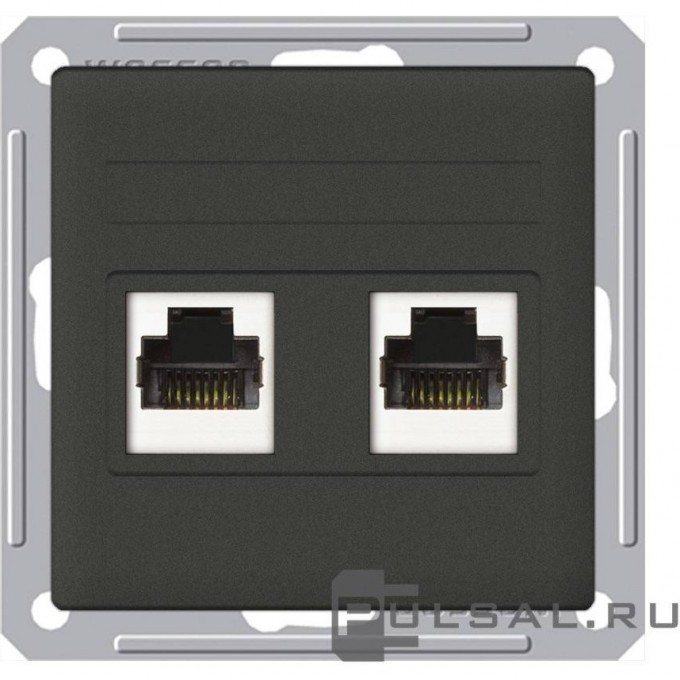 Розетка двойная компьютерная SCHNEIDER ELECTRIC W59 RJ45 кат.5E, механизм, черный бархат RSI-251KK5E-6-86 Розетка двойная компьютерная SCHNEIDER ELECTRIC W59 RJ45 кат.5E, механизм, черный бархат RSI-251KK5E-6-86