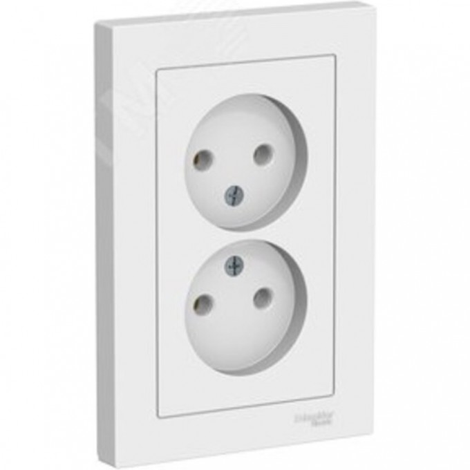 Розетка двойная SCHNEIDER ELECTRIC ATLASDESIGN без заземления, в сборе, лотос ATN001320 Розетка двойная SCHNEIDER ELECTRIC ATLASDESIGN без заземления, в сборе, лотос ATN001320