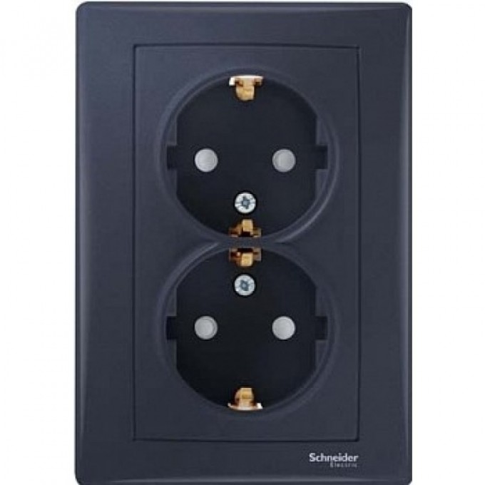 Розетка двойная SCHNEIDER ELECTRIC SEDNA, с зазем. конт., без защит. шторок, 16А, 250В, графит SDN3000670 Розетка двойная SCHNEIDER ELECTRIC SEDNA, с зазем. конт., без защит. шторок, 16А, 250В, графит SDN3000670