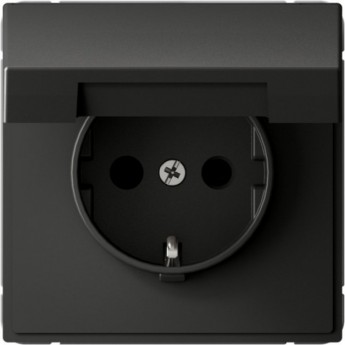 Розетка SCHNEIDER ELECTRIC ARTGALLERY GAL001446 16А IP20 с заземлением, шторки, с крышкой, механизм, базальт
