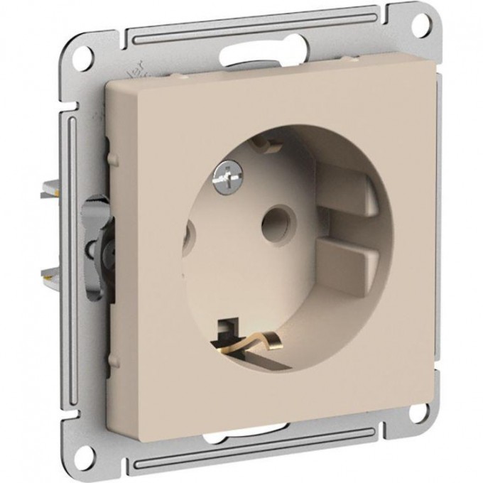 Розетка SCHNEIDER ELECTRIC ATLASDESIGN 16А с заземлением, механизм, песочный ATN001243 Розетка SCHNEIDER ELECTRIC ATLASDESIGN 16А с заземлением, механизм, песочный ATN001243