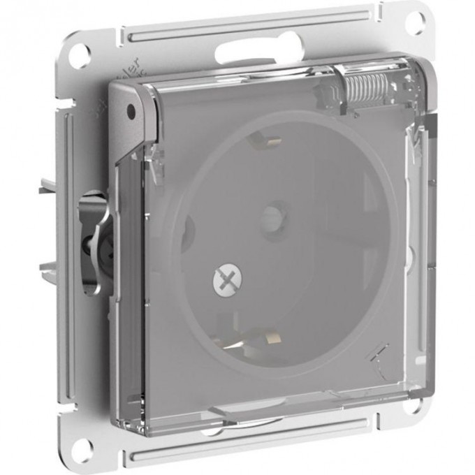 Розетка SCHNEIDER ELECTRIC ATLASDESIGN AQUA 16А IP44 с заземлением/со шторками/с прозрачной крышкой, механизм, алюминий ATN440346 Розетка SCHNEIDER ELECTRIC ATLASDESIGN AQUA 16А IP44 с заземлением/со шторками/с прозрачной крышкой, механизм, алюминий ATN440346
