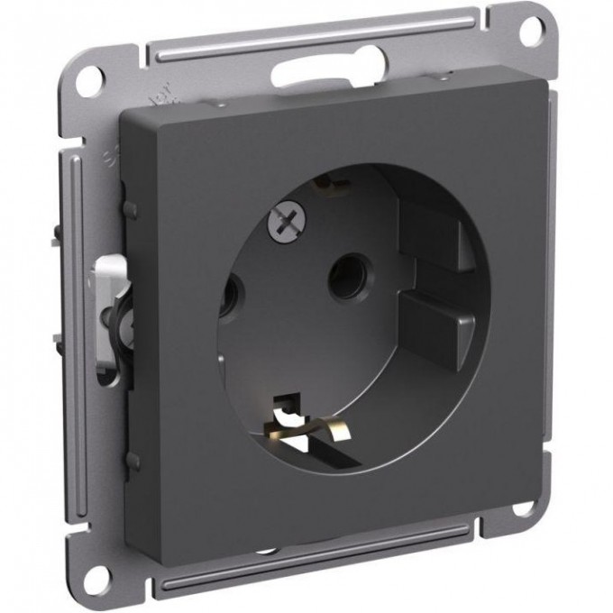 Розетка SCHNEIDER ELECTRIC ATLASDESIGN с заземлением, 16А механизм базальт ATN001443 Розетка SCHNEIDER ELECTRIC ATLASDESIGN с заземлением, 16А механизм базальт ATN001443