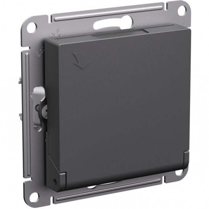 Розетка SCHNEIDER ELECTRIC ATLASDESIGN с заземлением, со шторками, с крышкой, механизм, базальт ATN001446 Розетка SCHNEIDER ELECTRIC ATLASDESIGN с заземлением, со шторками, с крышкой, механизм, базальт ATN001446
