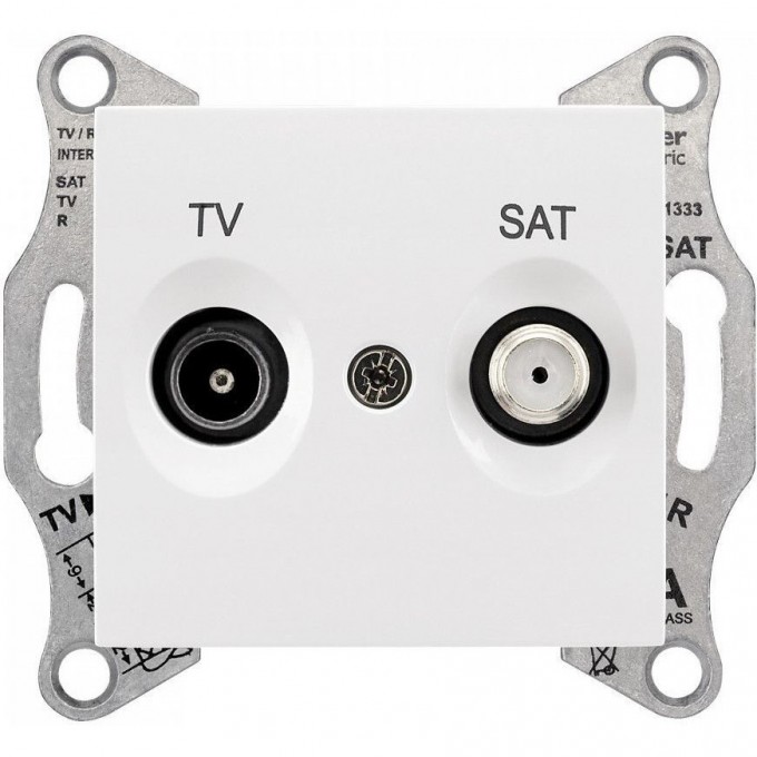 Розетка TV/SAT SCHNEIDER ELECTRIC SEDNA оконечная, 1dB, белый SDN3401621 Розетка TV/SAT SCHNEIDER ELECTRIC SEDNA оконечная, 1dB, белый SDN3401621