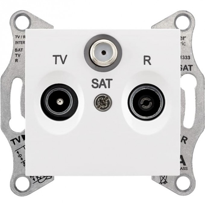 Розетка TV/SAT SCHNEIDER ELECTRIC SEDNA проходная, 8dB, белый SDN3401221 Розетка TV/SAT SCHNEIDER ELECTRIC SEDNA проходная, 8dB, белый SDN3401221