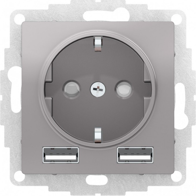 Силовая розетка SCHNEIDER ELECTRIC ATLASDESIGN 3-м СП 16А IP20 с 2-мя заряд. устройствами USB тип A+A 5В/2.4А 2х5В/1.2А механизм, алюм. ATN000330 Силовая розетка SCHNEIDER ELECTRIC ATLASDESIGN 3-м СП 16А IP20 с 2-мя заряд. устройствами USB тип A+A 5В/2.4А 2х5В/1.2А механизм, алюм. ATN000330