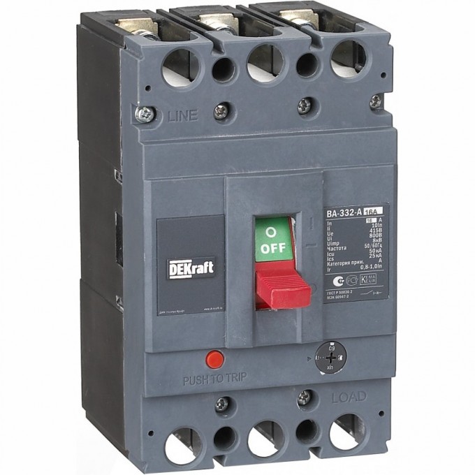 Силовой автоматический выключатель SCHNEIDER ELECTRIC DEKRAFT 3P 200А c Ir=160А-200А 50кА ВА-333 21137DEK Силовой автоматический выключатель SCHNEIDER ELECTRIC DEKRAFT 3P 200А c Ir=160А-200А 50кА ВА-333 21137DEK