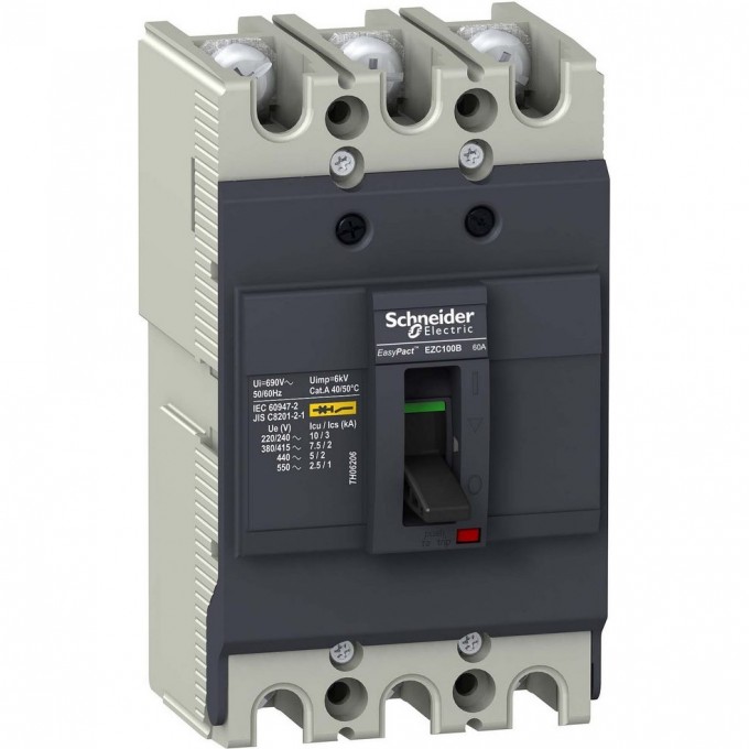 Автоматический выключатель 3П3Т SCHNEIDER ELECTRIC EASYPACT EZC100 7,5KA/400В 40 A EZC100B3040 Автоматический выключатель 3П3Т SCHNEIDER ELECTRIC EASYPACT EZC100 7,5KA/400В 40 A EZC100B3040