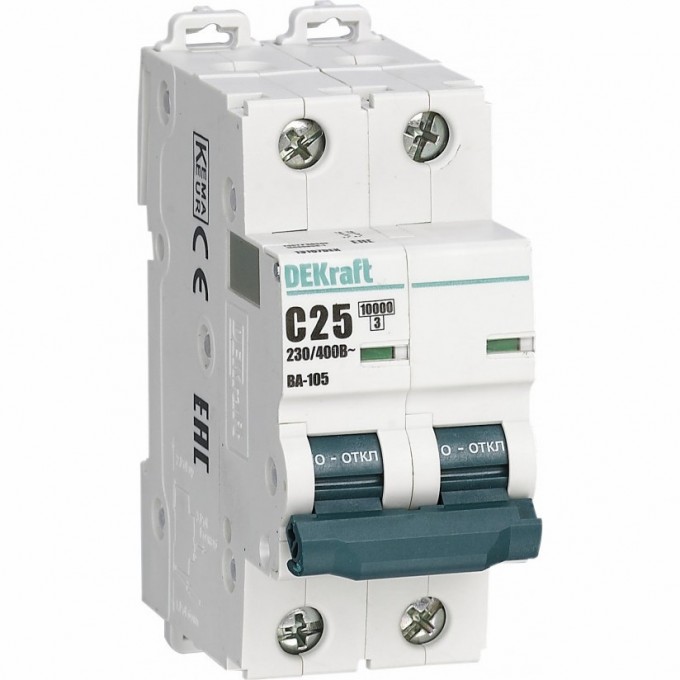 Автоматический выключатель SCHNEIDER ELECTRIC DEKRAFT ВА105-2P-006A-C 13163DEK Автоматический выключатель SCHNEIDER ELECTRIC DEKRAFT ВА105-2P-006A-C 13163DEK
