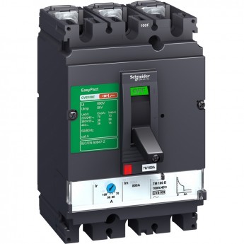 Автоматический выключатель SCHNEIDER ELECTRIC EASYPACT 3П CVS100B 25КА TM100D