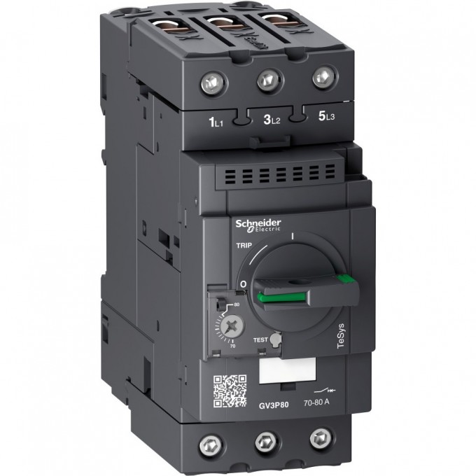 Автоматический выключатель SCHNEIDER ELECTRIC TESYS с комбинированным расцепителем 70-80А зажим EVERLINK GV3P80 Автоматический выключатель SCHNEIDER ELECTRIC TESYS с комбинированным расцепителем 70-80А зажим EVERLINK GV3P80