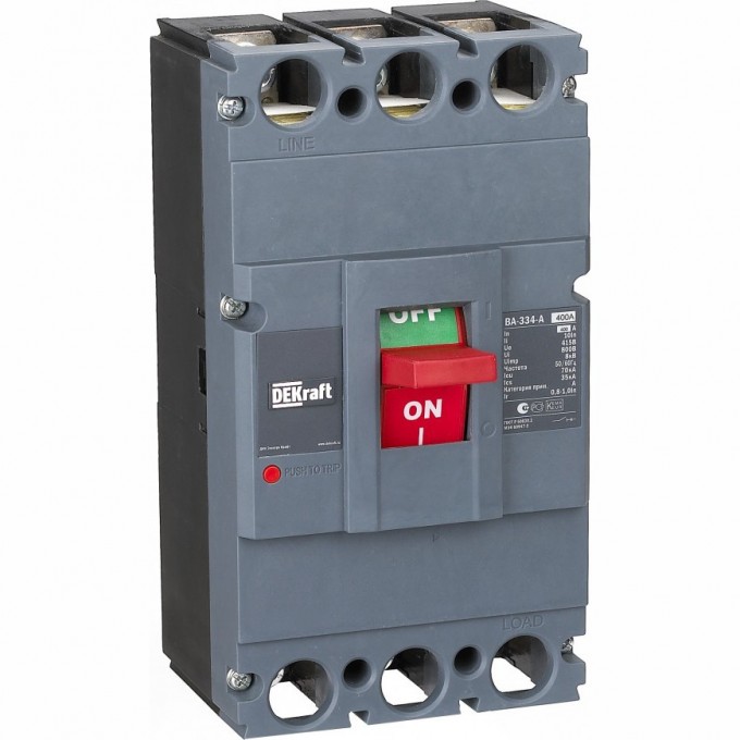 Силовой автоматический выключатель SCHNEIDER ELECTRIC DEKRAFT 3P 400А c Ir=320А-400А 70кА ВА-334 21140DEK Силовой автоматический выключатель SCHNEIDER ELECTRIC DEKRAFT 3P 400А c Ir=320А-400А 70кА ВА-334 21140DEK