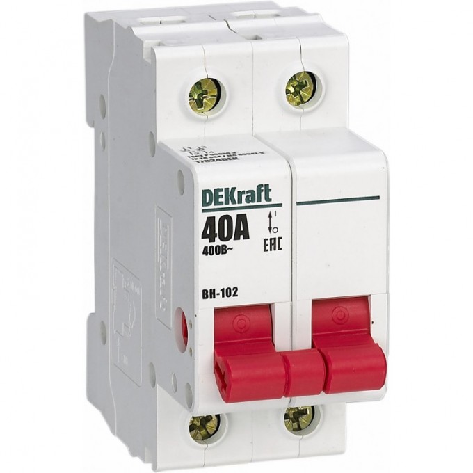 Выключатель-разъединитель SCHNEIDER ELECTRIC DEKRAFT 2Р 40А ВН-102 17024DEK Выключатель-разъединитель SCHNEIDER ELECTRIC DEKRAFT 2Р 40А ВН-102 17024DEK