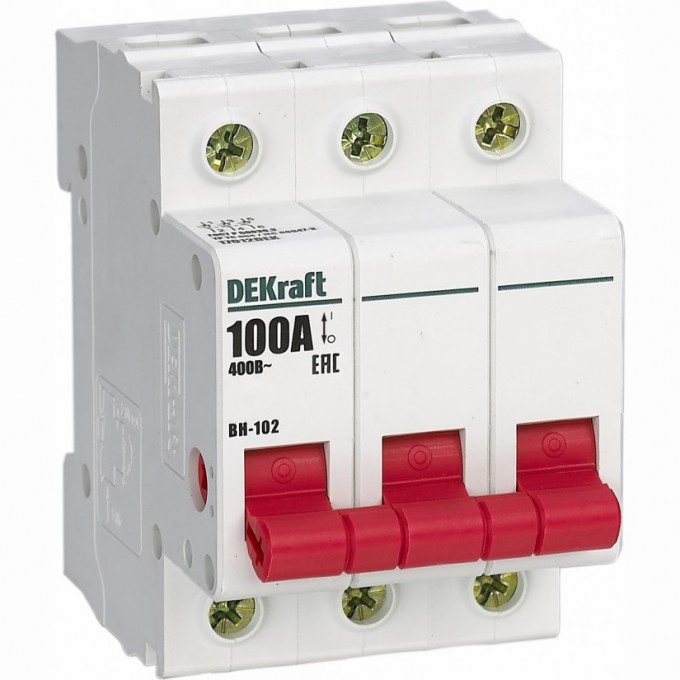 Выключатель-разъединитель SCHNEIDER ELECTRIC DEKRAFT 3Р 40А ВН-102 17026DEK Выключатель-разъединитель SCHNEIDER ELECTRIC DEKRAFT 3Р 40А ВН-102 17026DEK