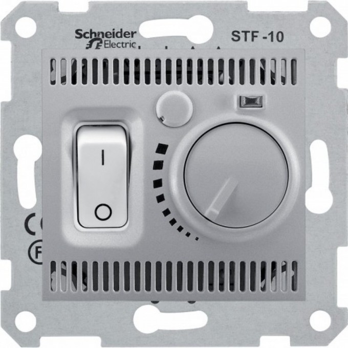Термостат теплого пола SCHNEIDER ELECTRIC SEDNA, 10А, 230В, алюминий SDN6000360 Термостат теплого пола SCHNEIDER ELECTRIC SEDNA, 10А, 230В, алюминий SDN6000360