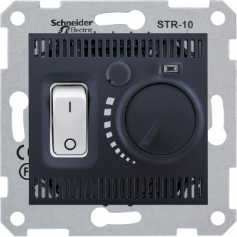 Термостат теплого пола SCHNEIDER ELECTRIC SEDNA, 10А, 230В, графит